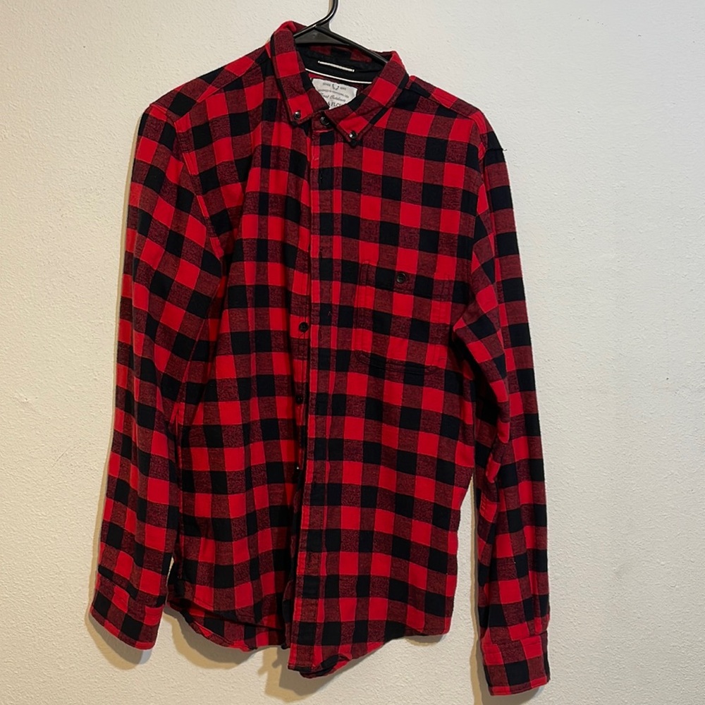 Denim and flower flannel size small for men